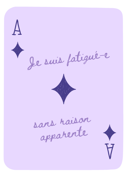 Carte As de carreau symbolisant la fatigue inexpliquée présente chez les entrepreneurs épuisés