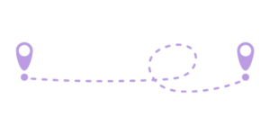Illustration d’un itinéraire allant du point A au point B, symbolisant le parcours REDÉMARRER et la transformation émotionnelle durable