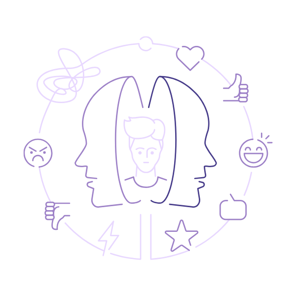 Illustration représentant la régulation émotionnelle et la reconnexion à soi chez l’entrepreneur