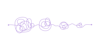 Illustration d’un chemin émotionnel fait de nœuds successifs représentant les étapes d’apaisement