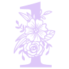 Illustration du chiffre un décoré de fleurs, symbolisant la première étape d’un parcours d’accompagnement
